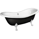 Sapho Vrijstaand Bad Charleston 188x80x71 cm Wit / Zwart met Leeuwenpoten