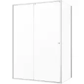 Sealskin - Douchedeur + Zijwand Contour 140 X 200cm - Geborsteld Staal Profiel - 6 Mm Helder Glas