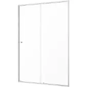 Sealskin Contour Schuifdeur Voor Nis 140cm, 200cm Hoog |rvs 6mm Helder Veiligheidsglas