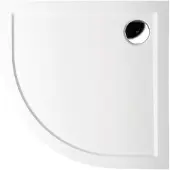 Sapho Douchebak Gegoten Marmer Sera 100x100x4 cm Kwartrond Wit