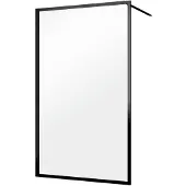 Sealskin Inloopdouche Contour 98x200cm - Mat Zwart Profiel - 6 Mm Helder Glas