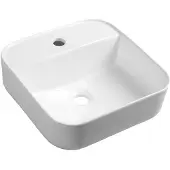 Sapho Molveno Keramische opbouwwastafel 39,5x39,5cm, wit