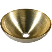 Sapho Murano Glazen waskom, Ø40cm, goudkleurig/zilver