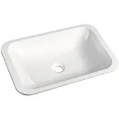 Sapho Japura Kunstmarmeren wastafel 55x36cm, wit