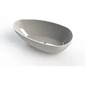 Salenzi Vrijstaand Ligbad Unica 170x86x54 cm Solid Cast Glans Wit