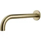 Wiesbaden Caral baduitloop rond 30 cm 1/2'' geborsteld messing