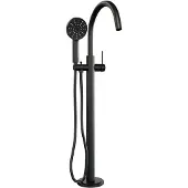 Brauer Black Edition vrijstaande badmengkraan met 3 standen handdouche zwart mat