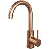 Brauer Copper Edition ColdStart wastafelkraan met draaibare ronde uitloop model A koper geborsteld PVD