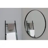 Ink Spiegel Rond Mat Zwart Aluminium Kader (Alle Maten Beschikbaar)