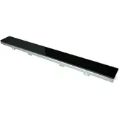 Boss & Wessing Bws glasrooster tbv rvs douchegoot 90x7 cm zwart
