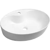 Sapho Mariana aanrecht keramische wastafel 58x41,5cm, wit