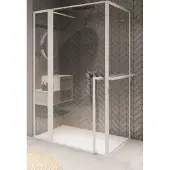 Riho Douchecabine Lucid XL GD203 Omkeerbaar Verstelbaar Aluminium 200x110x90 cm Mat Zwart