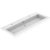 Allibert Inbouw Wastafel Dyspo - Porselein - Glanzend - Wit - 120,5cm