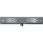 Wiesbaden Douchegoot met flens 80x7 cm 6.7 cm diep gunmetal