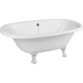 Polysan Regata Vrijstaand bad 175x85x61cm, witte poten, wit