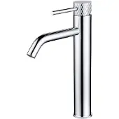 Wiesbaden Ribbd XL wastafelkraan hoog chroom 29.5310