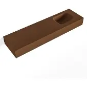 Mondiaz LEX Rust vrijhangende solid surface wastafel 110cm. Positie wasbak rechts