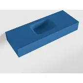 Mondiaz LEX Jeans vrijhangende solid surface wastafel 80cm. Positie wasbak midden