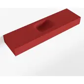 Mondiaz LEX Fire vrijhangende solid surface wastafel 110cm. Positie wasbak midden