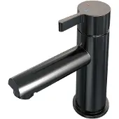 Brauer Wastafelmengkraan gunmetal edition coldstart opbouw laag halfronde hendel geborsteld gunmetal pvd