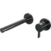 Brauer Gunmetal Edition ColdStart wastafelkraan inbouw rechte uitloop en rozetten model E1 gunmetal geborsteld PVD