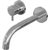 Brauer Chrome Edition ColdStart wastafelkraan inbouw gebogen uitloop en rozetten model B2 chroom