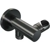 Brauer Gunmetal Edition wandaansluitbocht met handdouchehouder gunmetal geborsteld PVD
