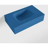 Mondiaz LEX Jeans vrijhangende solid surface wastafel 50cm. Positie wasbak links