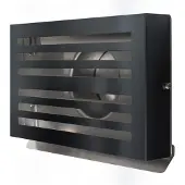 Weckx Overdruk ventilatierooster beta 12.5 cm mat zwart
