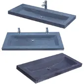 Sanilux Wasblad compact stone hardsteen 100x38x5 cm 1 kraangat