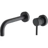 Sanimex Inbouw wastafelkraan giulini eenhendel 25 cm mat zwart