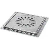 Aquaberg Renovatievloerput rooster rp20 met 1 aansluiting 20x20x0.9 cm rvs