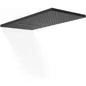 Tres Hoofddouche wand met waterval 28x55 cm mat zwart