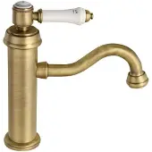 Sapho Wastafelmengkraan Vienna 1-hendel Gebogen 21.8 cm Brons (incl. pop-up waste)