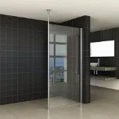 Boss & Wessing Douchewand bws apollo met verticale stabilisatiestang 50x200 cm nano coating