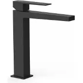 Tres Wastafelmengkraan slim exclusive vierkant met hendel mat zwart