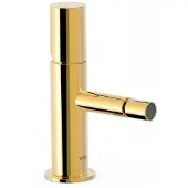 Tres Bidetmengkraan Study Exclusive 1-Knop Uitloop Recht 8 cm Rond Goud