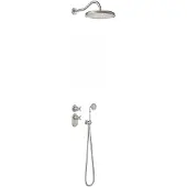 Tres Regendoucheset clasic thermostatische inbouw 2-wegs rvs