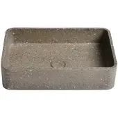 Ideavit Waskom idea.gaia 50x32.5x12 cm vierkant terrazzo grijs/bruin