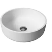 Boss & Wessing Waskom bws 13x40x40 cm hoog rond solid surface wit