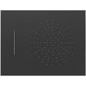 Tres Hoofddouche plafond met waterval 50x65 cm mat zwart