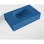 Mondiaz LEX Jeans vrijhangende solid surface wastafel 50cm. Positie wasbak midden