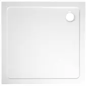 Aqualine Tecmi Kunstmarmeren douchebak, vierkant 90x90cm, wit