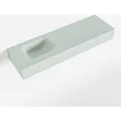 Mondiaz lex greey vrijhangende solid surface wastafel 100 cm. Positie wasbak links
