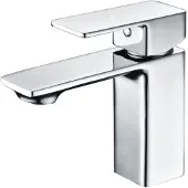 Sanilux Wastafelmengkraan edge vierkant chroom