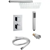 Sanilux Inbouw douchecombi Vierkant met muursteun en douchekop 30 cm