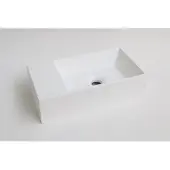 Ink Fontein Contra Polystone Rechthoek Zonder Kraangat Links Mat Wit 40x22x10 cm