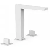 Tres Wastafelmengkraan Slim Exclusive 3-Gats met 2 Knoppen Mat Wit