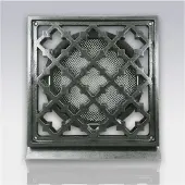 Weckx Deurrooster Retro Vierkant Aansluiting 15 cm Aluminium Brons