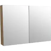 Sanilux Spiegelkast wood 100x70x16 cm massief eiken softclose 3 legplanken
